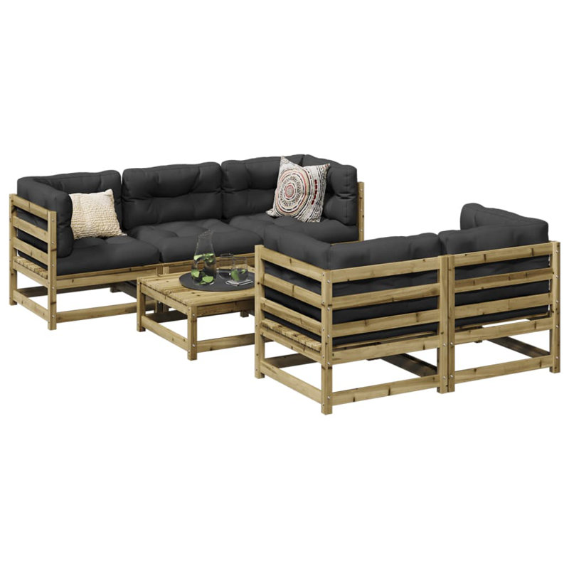 Porphyrion 70cm Wide Rectangle Patio Sofa, Black, Honey Brown
