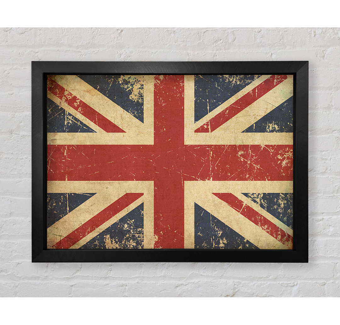 Grunge Union Jack Erosion - Einzelner Bilderrahmen Kunstdrucke