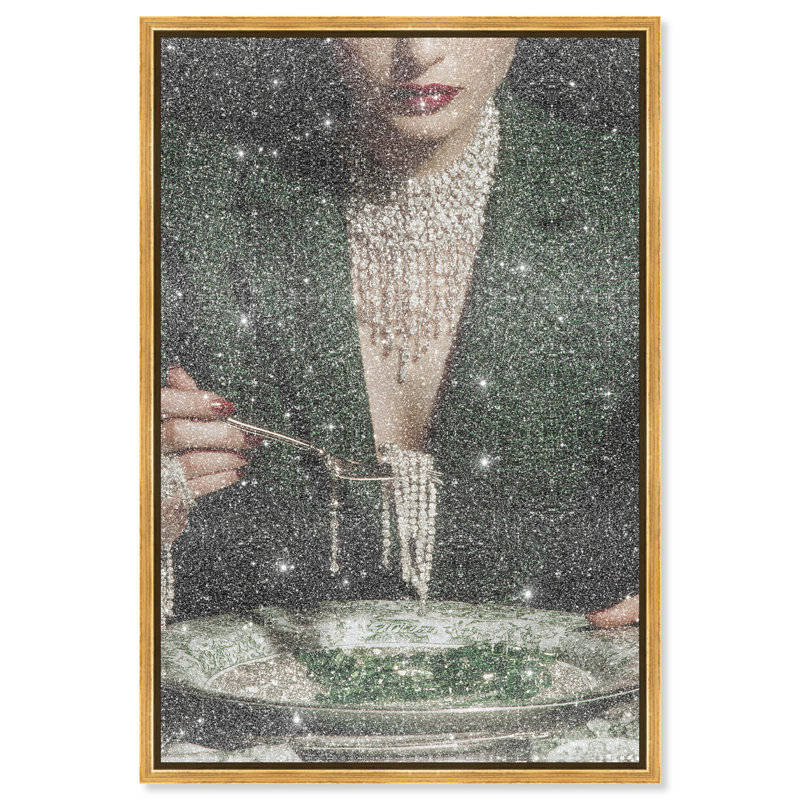 Forest Feast Canvas Fashion Print by Oliver Gal, Black Frame, 10 x 15, 16"H x 11"W, Gold Floater Frame
