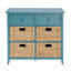 Console bleu sarcelle avec rangement