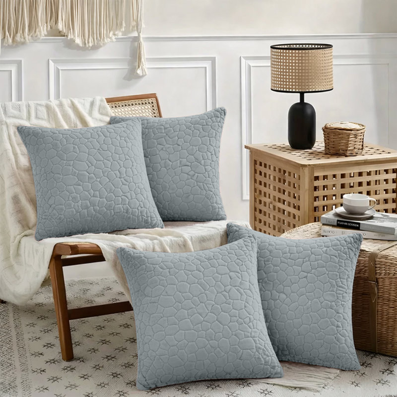 Square Throw Cushion Pad, Silver