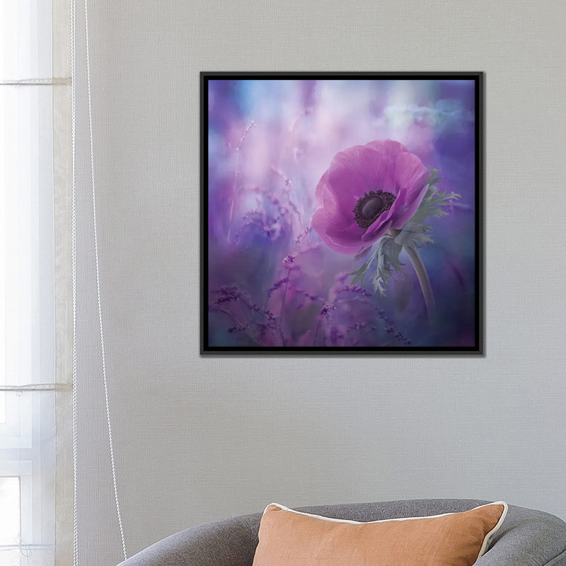 " Ecstasy " by Natalia Simongulashvili, 26" H x 26" W x 1.5" D, Black Framed Canvas, No Mat