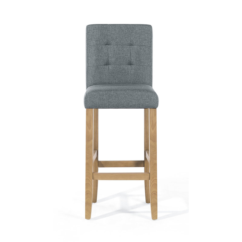 Jenifer Upholstered Counter Stool with Solid Wood Frame