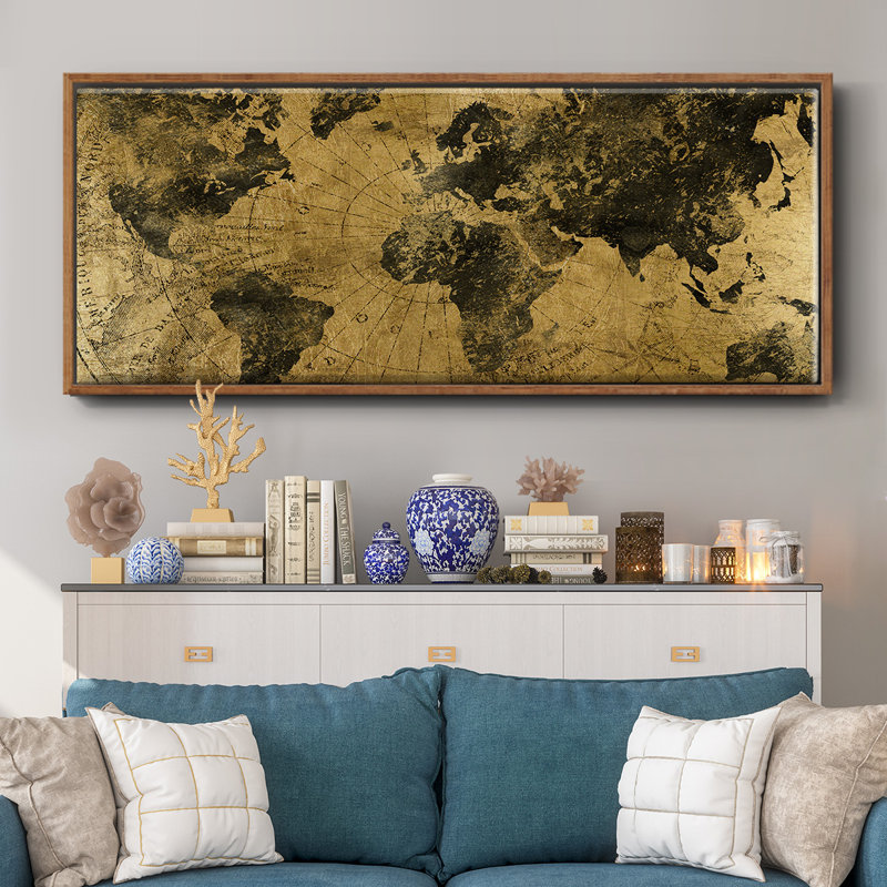 Golden Atlas - toile encadrée, H 24 po x l 60 po
