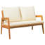  Garden Bench With Cushions 45.3X25.6X28.0 In Solid Acacia Wood