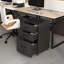 Classeur mobile verrouillable à 3 tiroirs - Armoire de rangement pour articles personnels et de bureau-1454807314