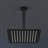 1-Spray Patterns With 2.5 GPM 9.84 In. Ceiling Mount Fixed Shower Head With Shower Arm In Matte Black