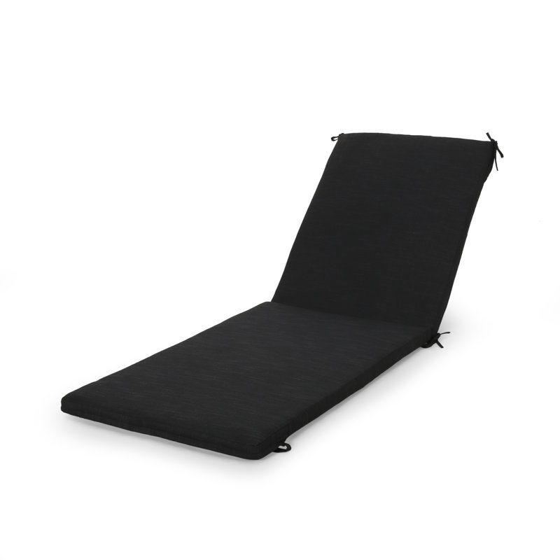  Cape Coral Outdoor Chaise Lounge Cushion with Removable Cover, Water Resistant, Khaki, 1, Tan
