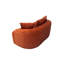 Rouge orange incurvé 67,06 po, coussins à ressorts ensachés, 3 coussins décoratifs, sièges moelleux pour chambre orange, sans assemblage, convient aux petits espaces
