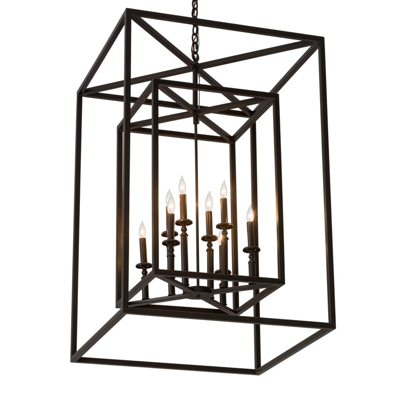 Luminaire suspendu carré à 8 lumières Handrahan