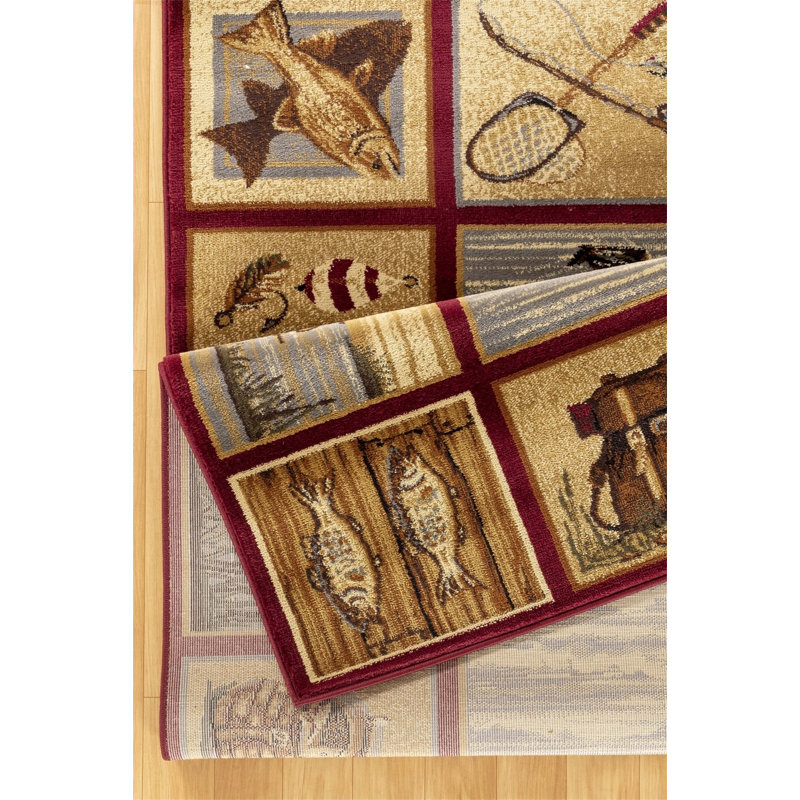 Nature's Nest Multi Lodge Area Rug, Rectangle 2' x 3'