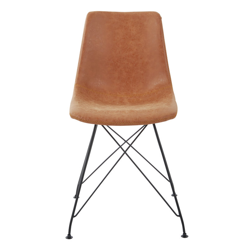 Chaise rembourrée Youlia, Similicuir sable