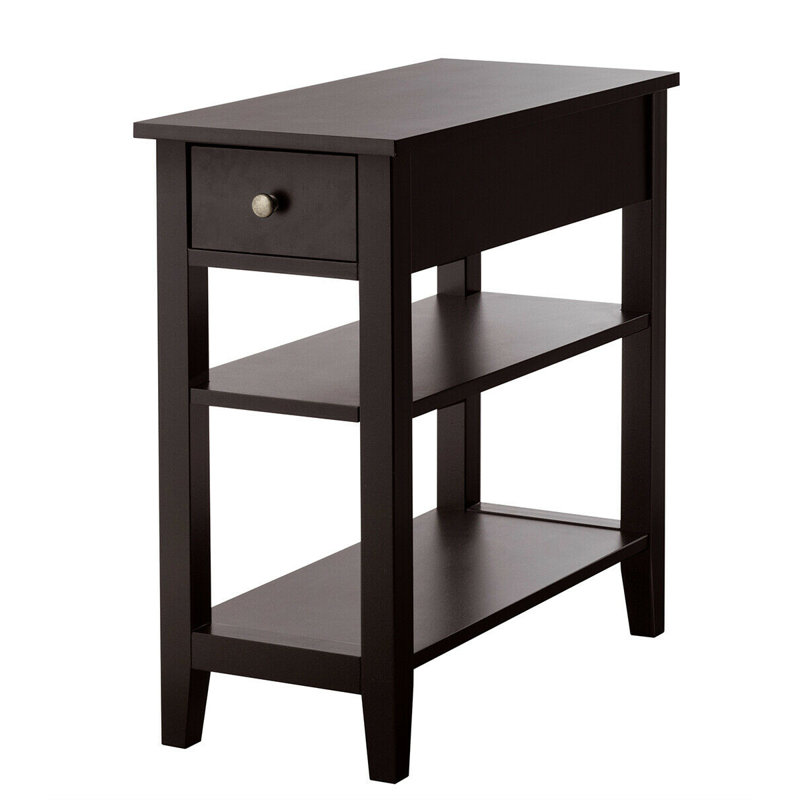 Table de bout avec rangement, Brun