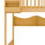 Lit mezzanine en bois avec escalier et garde-robe, tablettes de rangement et espace sous le lit-5025420