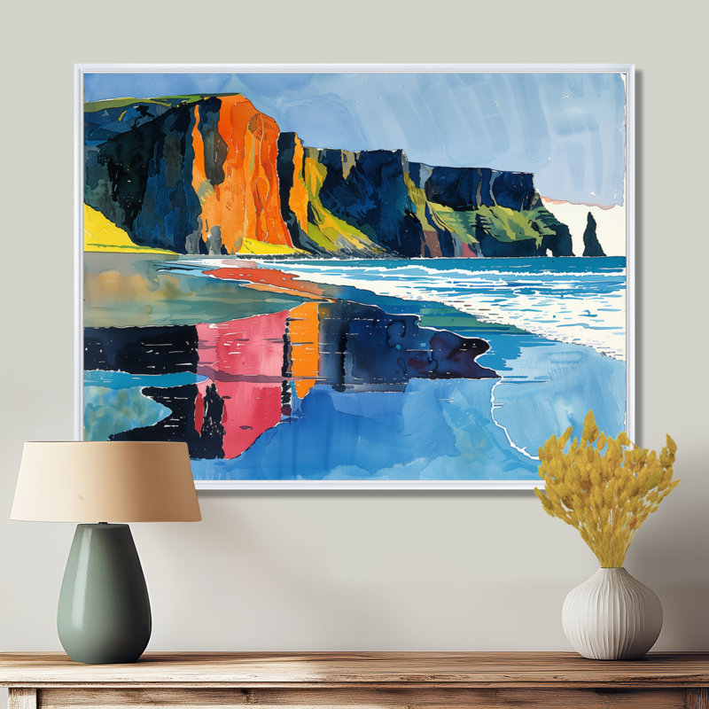 Satterfield - Beach Wall Art Living Room, H 16 po x l 32 po x P 1 po, Toile tendue
