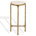 White Marble Top/Brass Base