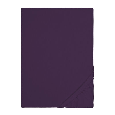 Fine Plain 165 Thread Count 100% Cotton Fitted Sheet