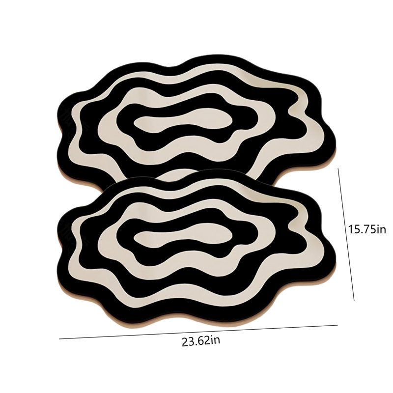Absorbent Non-Slip Quick-Dry Bathroom Rug, 15.75" L x 23.62" W