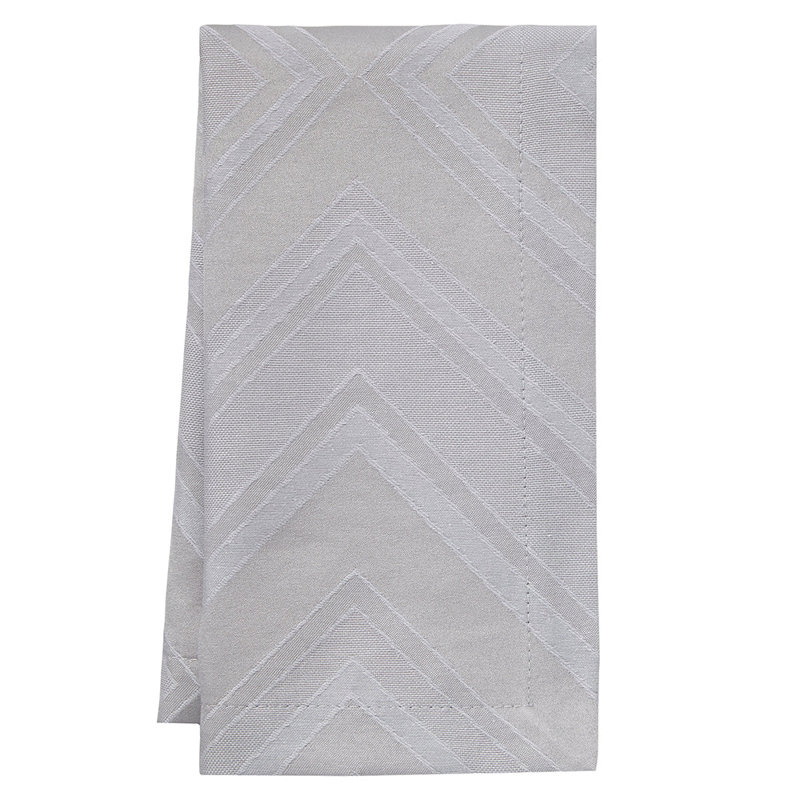 Brussels Square Napkin, Gray Patterned
