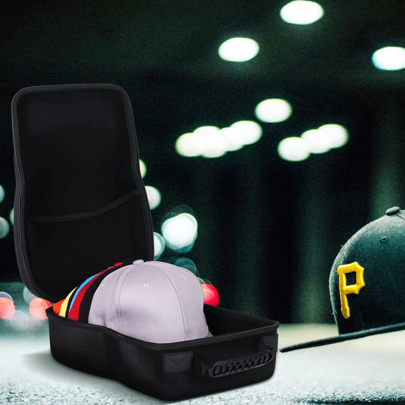 Sac de rangement rigide, compatible avec les casquettes de baseball, pouvant protéger jusqu'à 8 chapeaux (noir).