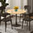 (natural Wood Color) Round Table, Modern Dining Table, Dining Table, Mdf Top And Steel Base Tulip Round Kitchen Table, Kitchen Table, Mid-century Living Room Coffee Table 24 Inch, Oval Dining Table