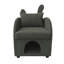 Fauteuil gris foncé avec oreilles de lapin | Fauteuil à double entrée 3 en 1 avec tissu résistant aux égratignures à triple entrée, 27,4 x 25,2 x 37,4 po
