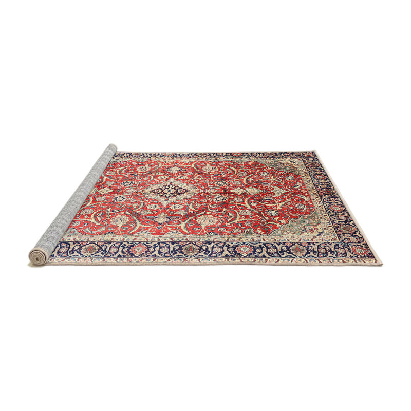 Tapis oriental multicolore tissé à la machine Oriental, Rond 7 pi