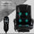 Black Pu Leather Massaging Chair With 6 Vibration Points, Adjustable Height, Footrest, Tilt, Heated Lumbar For A Happy Workplace Tilt Function, Soothing Workspace