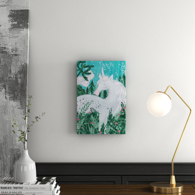 Unicorn at Night 1 Piece Wrapped Canvas Wall Art, 45cm H x 30cm W x 3.81cm D