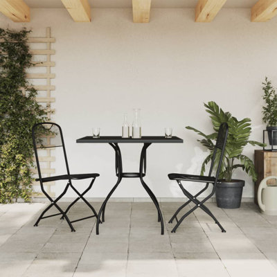 Brilan Metal Wicker Bar Set with Stools