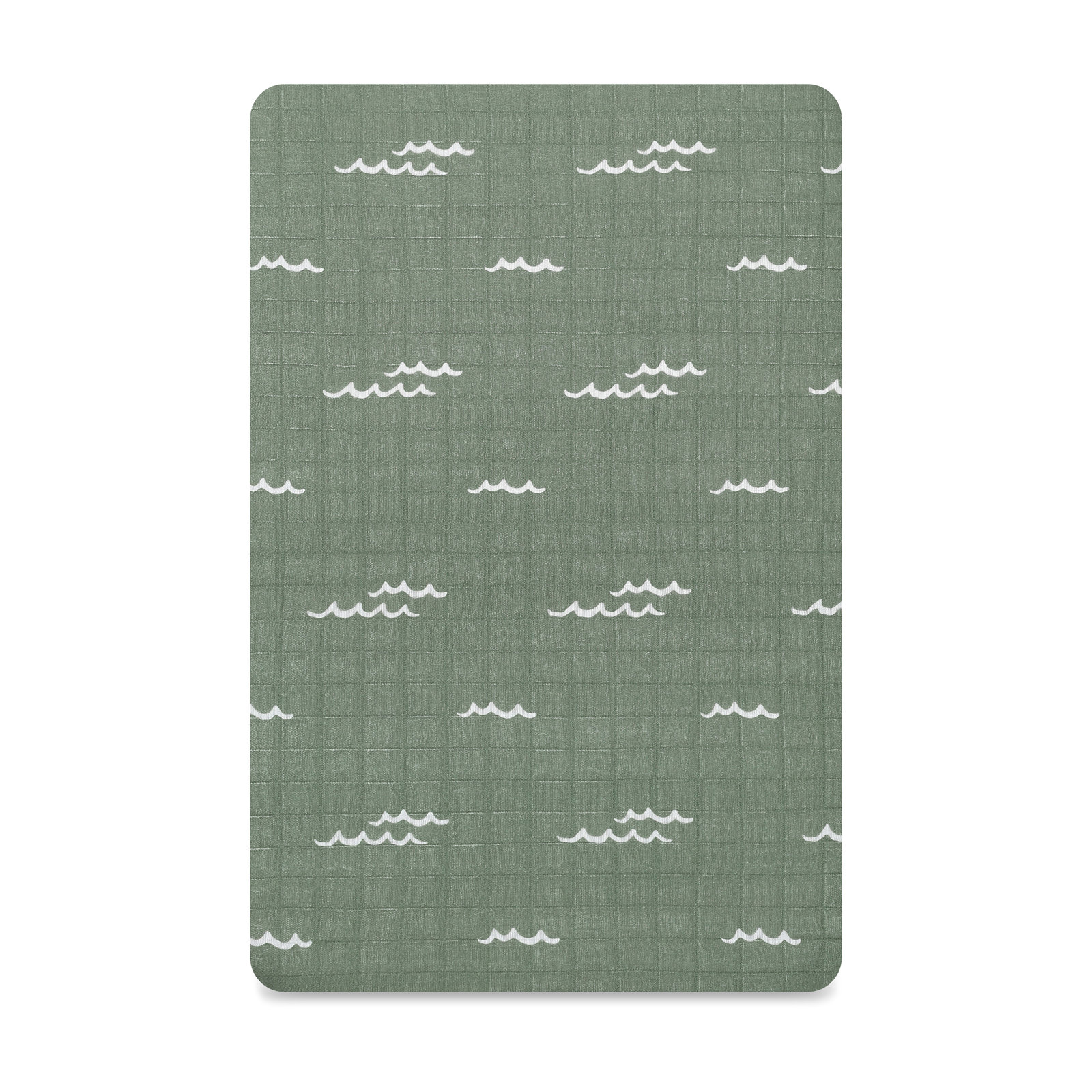 Ocean Waves Muslin All-Stages Bassinet Sheet