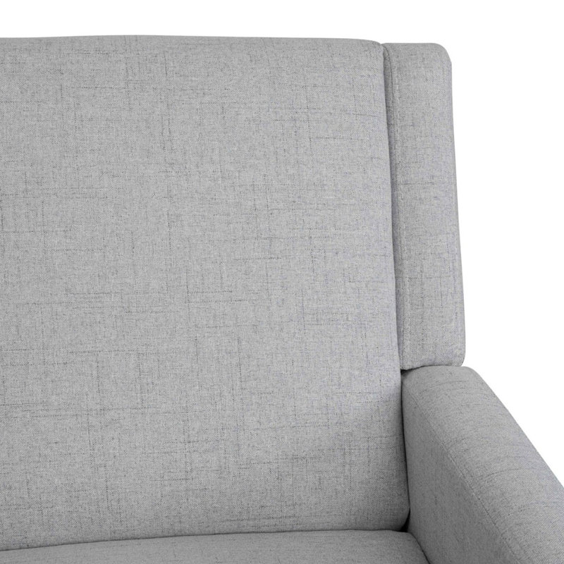 Fauteuil d'appoint rembourré, Tissu gris pâle