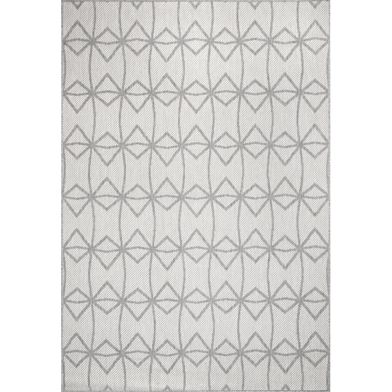 Tapis intérieur / extérieur gris Altair, Rectangle 8 pi x 10 pi