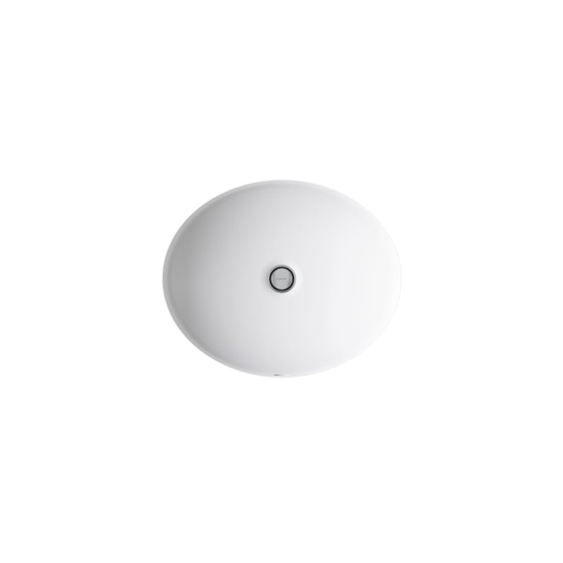 Canvas® Metal Oval Undermount Bathroom Sink with Overflow, White