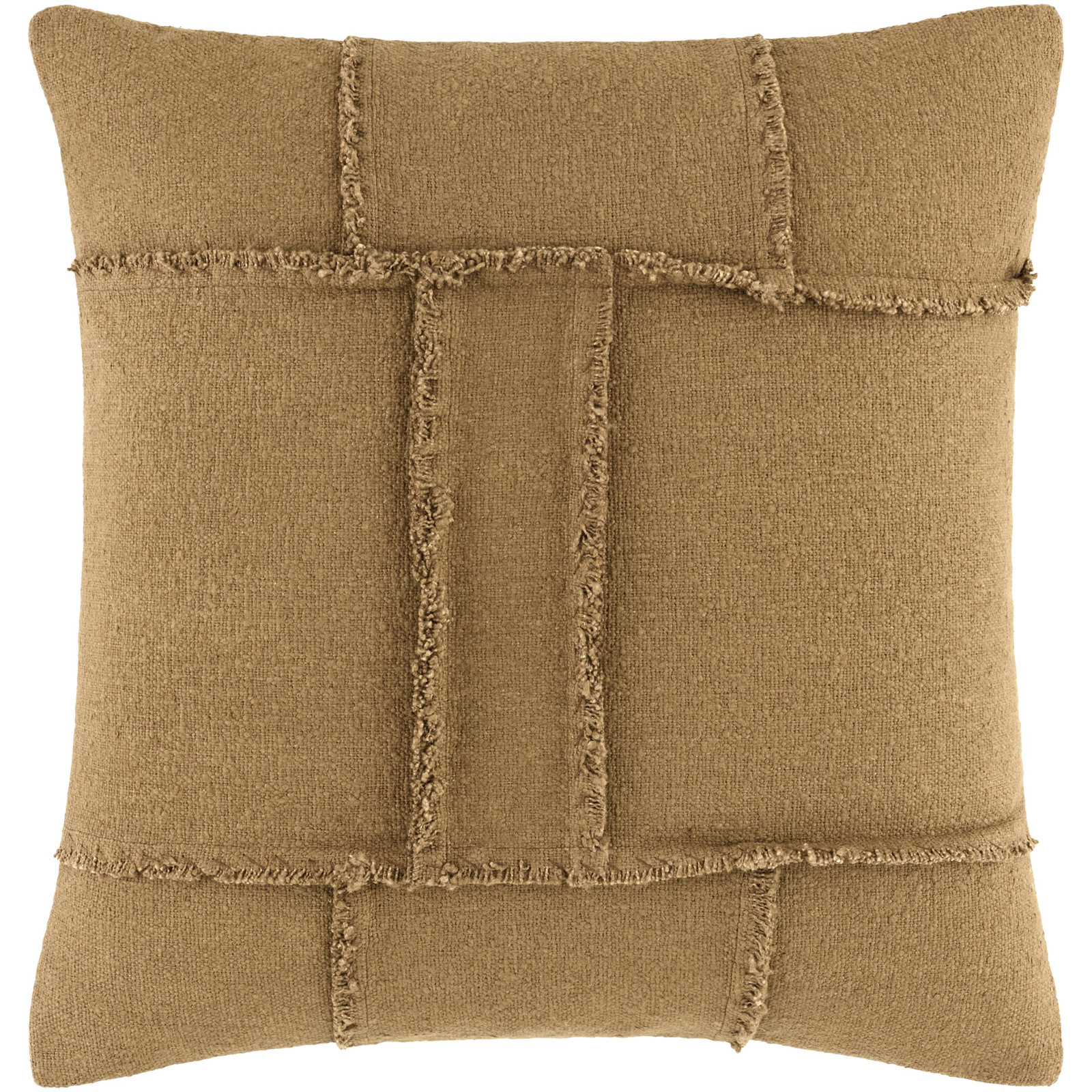 Yulara Accent Pillow Cover & Insert, Pillow Cover Only - No Insert, Tan, Rectangle 13"H x 20"W