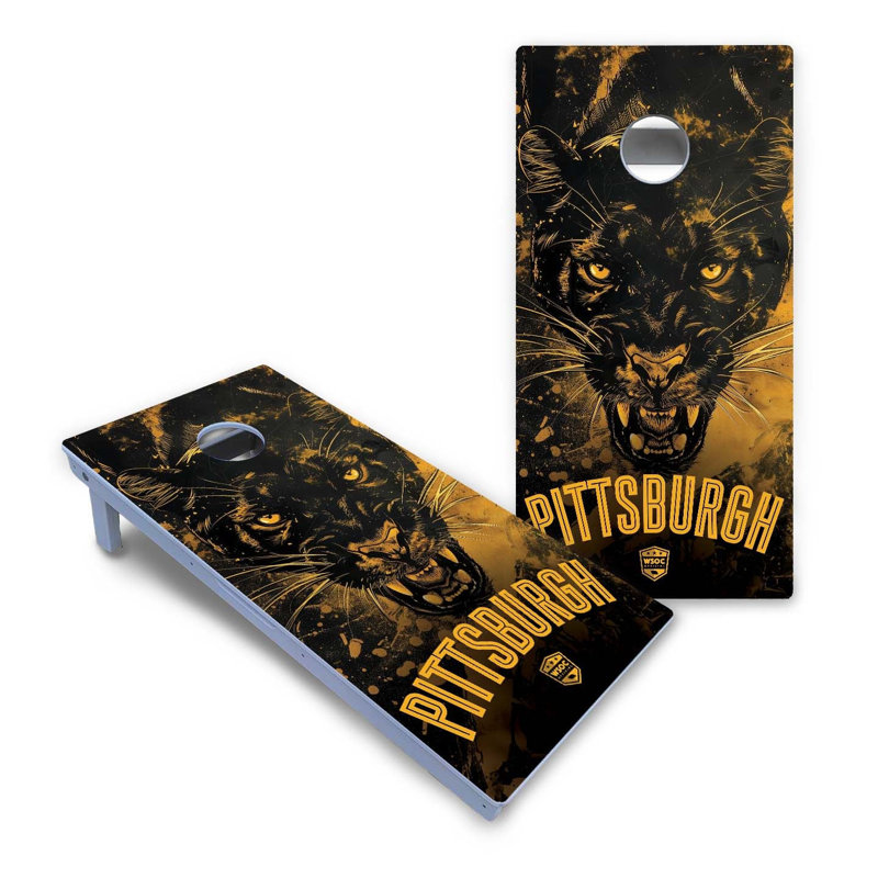 Pittsburgh P All-Weather Composite Cornhole Set, NO Accessories