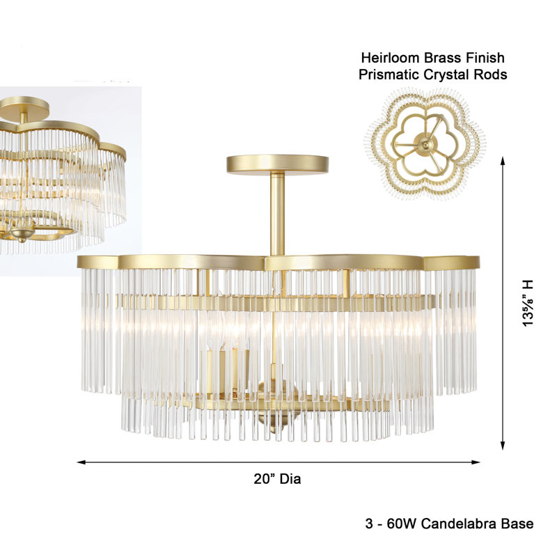 Azura 3 - Light Semi Flush Mount