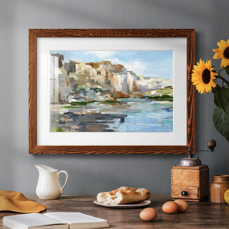 Western Cliff I, impression sur papier encadrée, H 28 po x l 42 po x P 1,5 po, Cadre érable