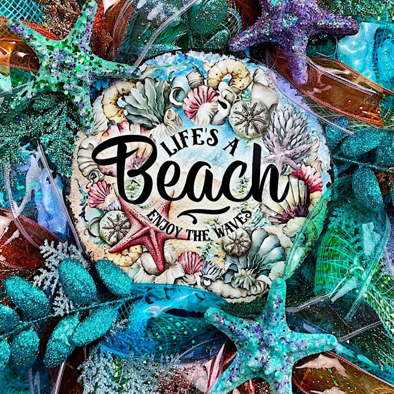 Lifes A Beach Enjoy The Waves Wreath