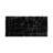 Dubach 18 and 22" Pratt Black Resin Rectangle Trays, 2"H, Abstract Pattern, Set of 2 - 22" x 10" x 2"