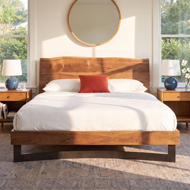 Burnell Solid Wood Low Profile Platform Bed, King