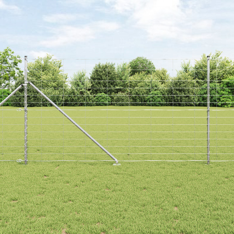 Vidaxl Field Fence Galvanized Steel, 140cm H x 2500cm W