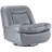 Faux Leather Armless Swivel And Rocking Accent Chair-886597659