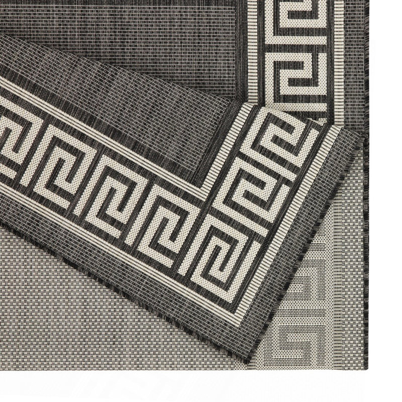 Anthracite Indoor/Outdoor Area Rug, Rectangle 7'10" x 10'3"