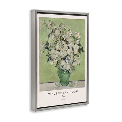 Cadre flottant Classic Roses Van Gogh, design par Vintage Hustle