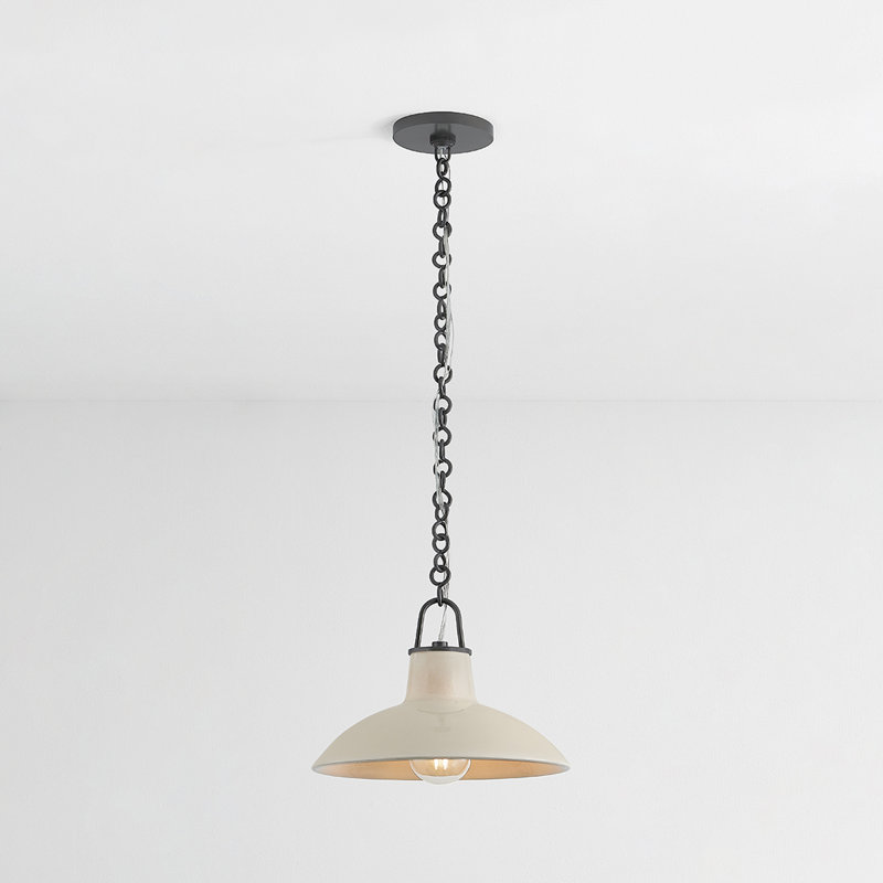 POTTERSVILLE Pendant, 10" H x 12.5" W x 12.5" D, Tan, Bronze