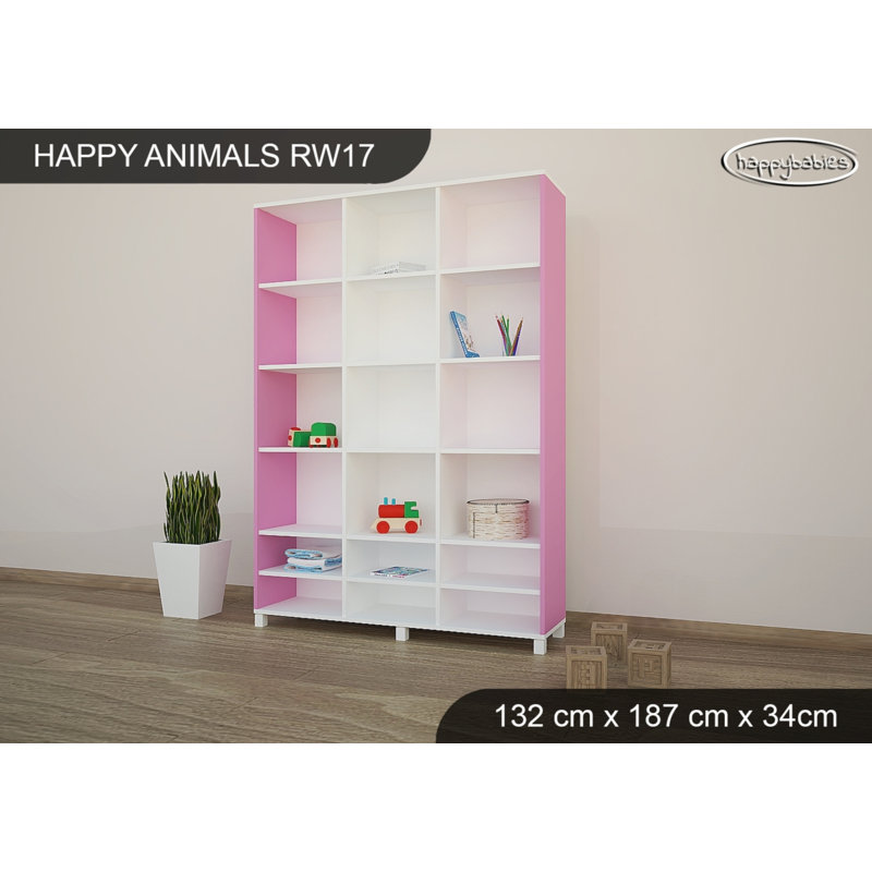 187cm H X 132cm W Kids Bookcase, Pink