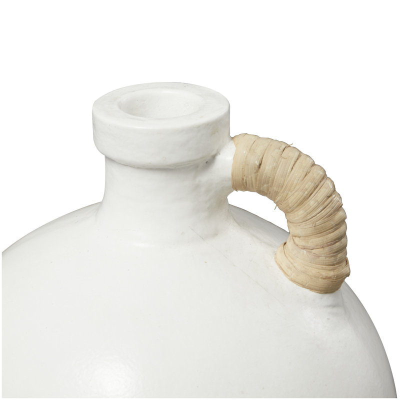 Vase de table Winslet, Blanc, H 10,95 po x l 9,35 po x P 9,35 po