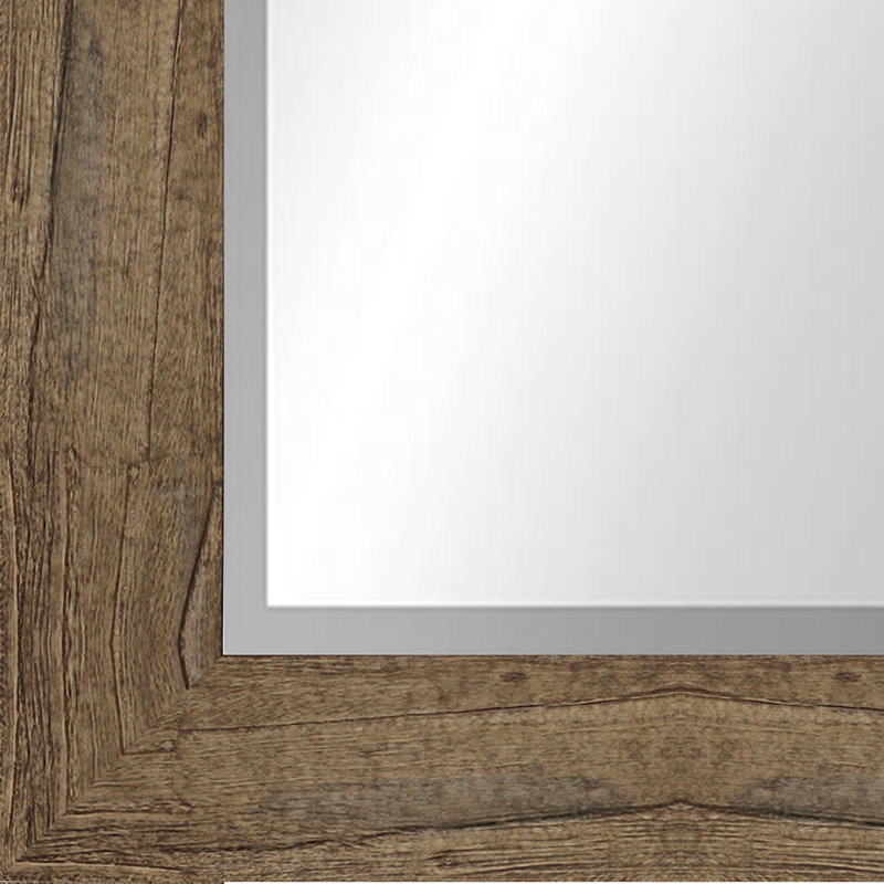 Miroir traditionnel biseauté, Brun / brun clair