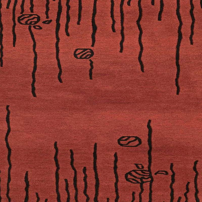 Abstract Indoor Rug, Square 5'